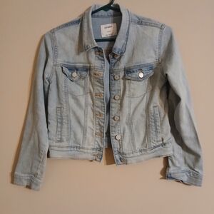Old Navy‎ Girl's Denim Jean Jacket Light Wash Blue Size XL/14 EUC
